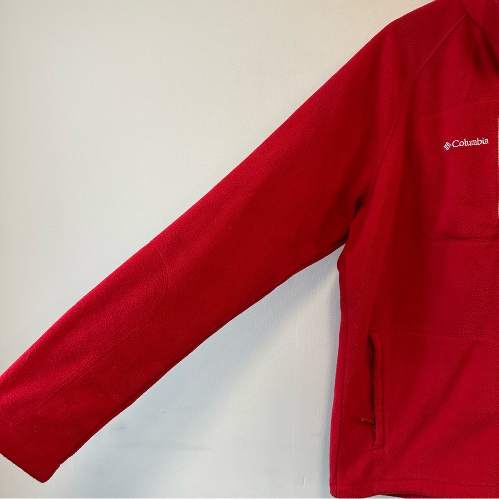 Columbia Red Fast Trek II Full-Zip Fleece Jacket with NC State Logo - Picture 2 of 9